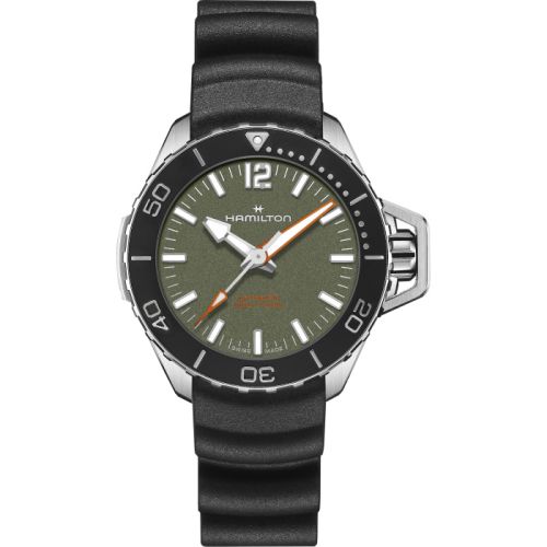 Hamilton Frogman Auto 41 Stainless Steel / Green / Rubber H77455360