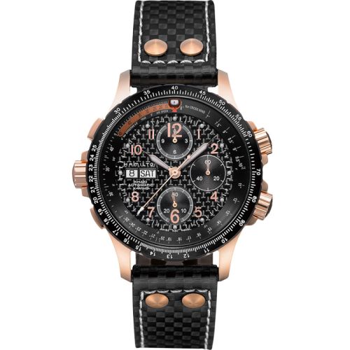 Hamilton Khaki Aviation X-Wind Auto Chrono Red Gold / Carbon H77696793
