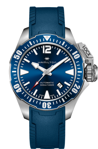 Hamilton Frogman Auto 42 Stainless Steel / Blue / Rubber H77705345