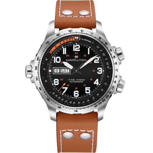 Hamilton Khaki Aviation X Wind Day Date Auto Stainless Steel / Black / Bracelet H77755533