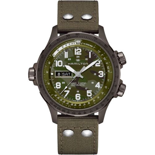 Hamilton Khaki Aviation X Wind Day Date Auto Camouflage H77775960
