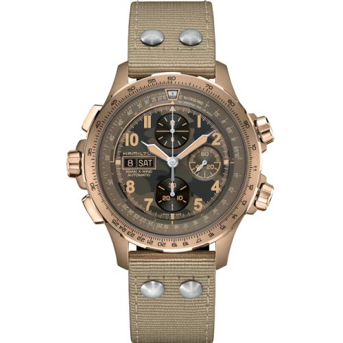 Hamilton Khaki Aviation X Wind Day Date Auto Chrono Green Camouflage H77916920