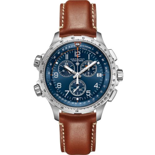 Hamilton Khaki Aviation X-Wind GMT Chrono Quartz Stainless Steel / Blue H77922541