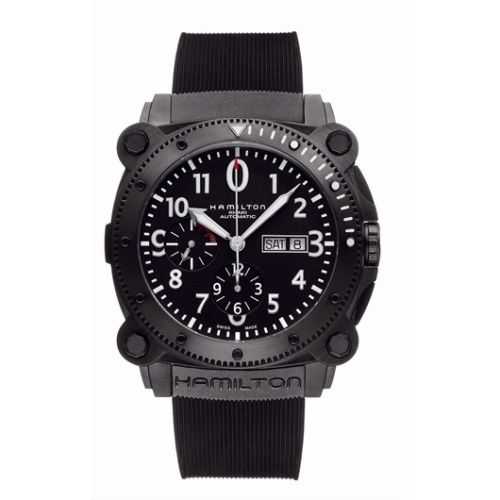 Hamilton Khaki Navy BeLOWZERO Auto Chrono PVD / Black / Rubber H78686333