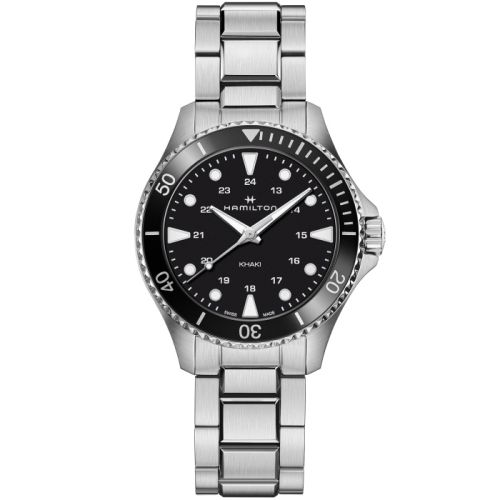 Hamilton Khaki Navy Scuba Quartz 37 Stainless Steel / Black / Bracelet H82201131