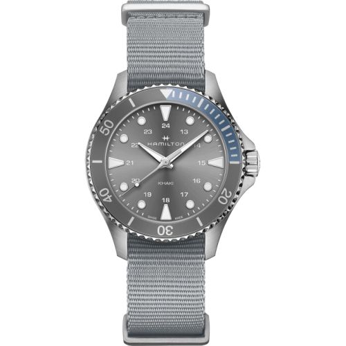 Hamilton Khaki Navy Scuba Quartz 37 Stainless Steel / Grey / NATO H82211981
