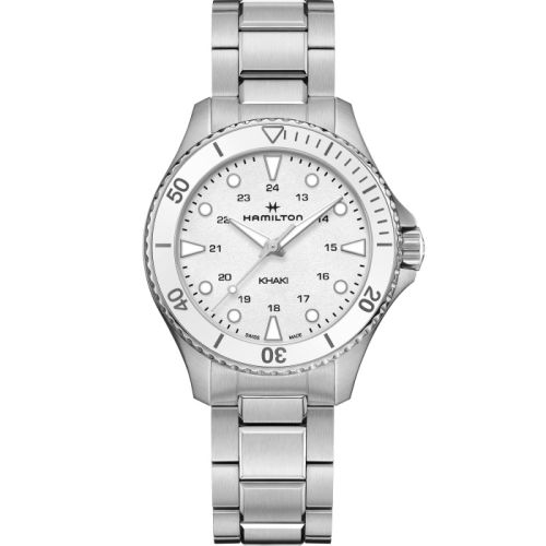 Hamilton Khaki Navy Scuba Quartz 37 Stainless Steel / White / Bracelet H82221110