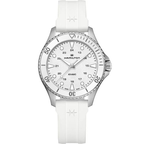 Hamilton Khaki Navy Scuba Quartz 37 Stainless Steel / White / Rubber H82221310
