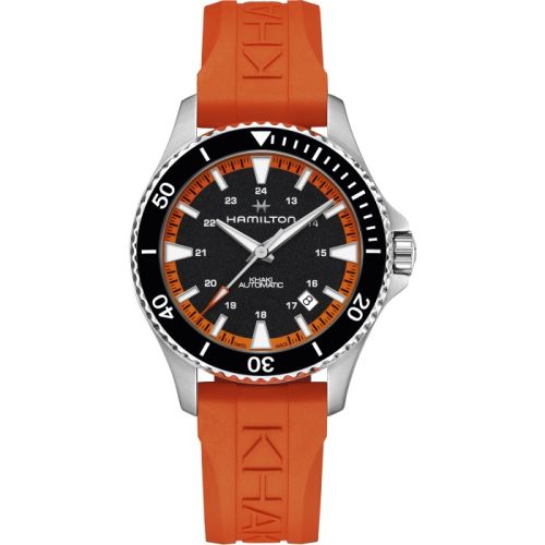Hamilton Khaki Navy Scuba Auto Stainless Steel / Black - Orange / Rubber H82395331