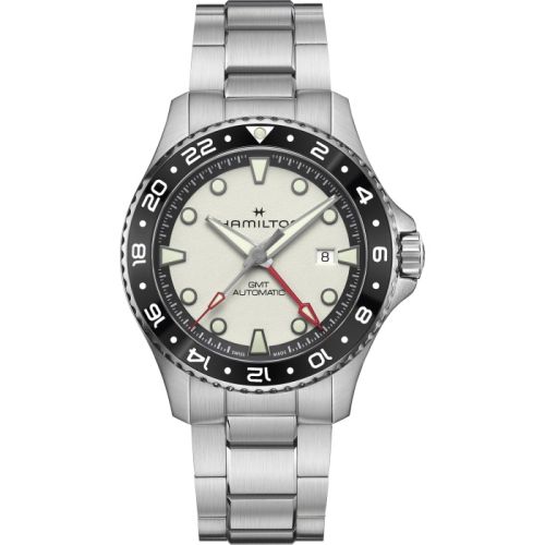 Hamilton Khaki Navy Scuba Automatic GMT 43 Stainless Steel / White / Bracelet H82555150