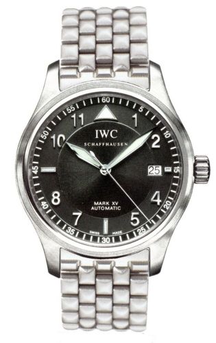 IWC Pilot's Watch Mark XV Spitfire Stainless Steel / Black / Bracelet IW3253-12