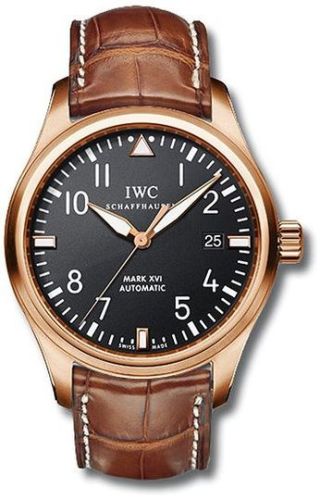 IWC Pilot's Watch Mark XVI Rose Gold / Black / Mercer IW3255-15