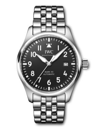 IWC Pilot's Watch Mark XX Stainless Steel / Black / Bracelet IW3282-02
