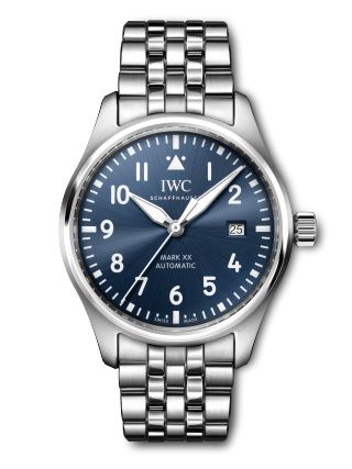 IWC Pilot's Watch Mark XX Stainless Steel / Blue / Bracelet IW3282-04
