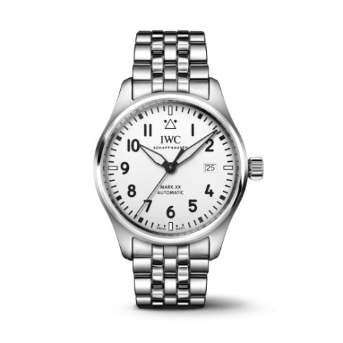 IWC Pilot's Watch Mark XX Stainless Steel / White / Bracelet IW3282-08