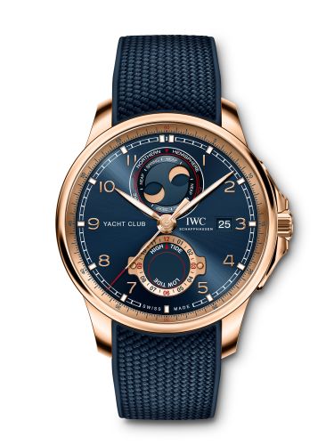 IWC Portugieser Yacht Club Moon & Tide Red Gold / Blue / Rubber IW3440-01