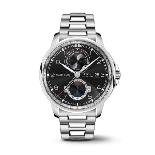 IWC Portugieser Yacht Club Moon & Tide Stainless Steel / Black / Bracelet IW3440-02