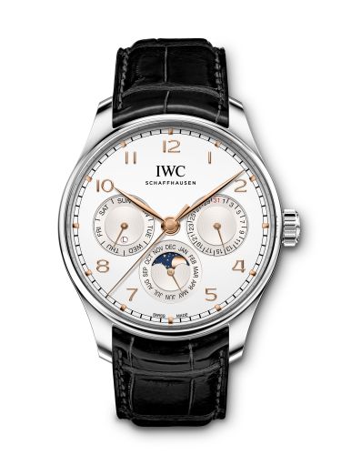 IWC Portugieser Perpetual Calendar 42 Stainless Steel / Silver / Alligator IW3442-03