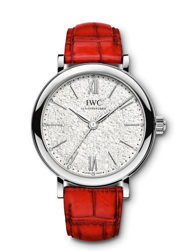 IWC Portofino 34 Stainless Steel / Silver Embossed / Santoni IW3574-08