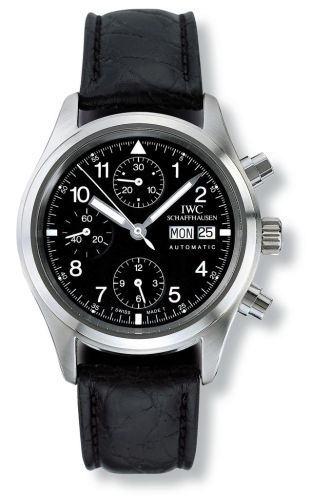 IWC Pilot's Watch Chronograph Stainless Steel / Black / German / Strap IW3706-01