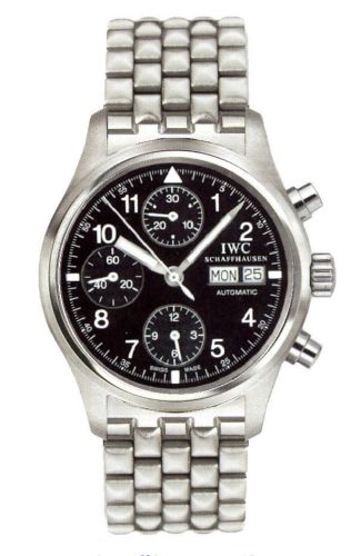 IWC Pilot's Watch Chronograph Stainless Steel / Black / English / Bracelet IW3706-07