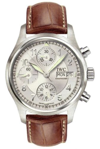 IWC Pilot's Watch Spitfire Chronograph Stainless Steel / Silver / Spanish / Strap IW3706-25