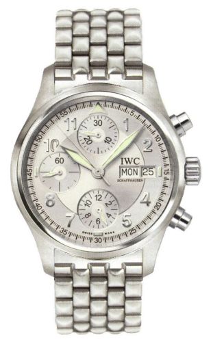 IWC Pilot's Watch Spitfire Chronograph Stainless Steel / Silver / English / Bracelet IW3706-28