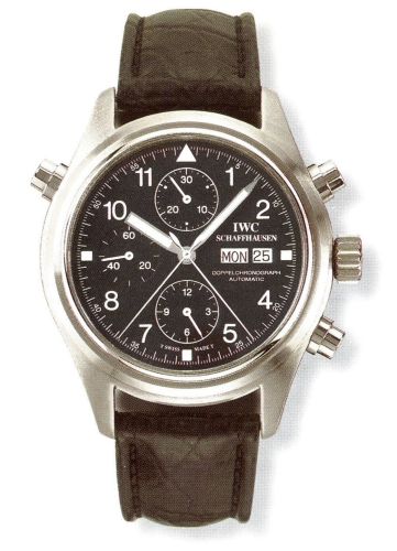 IWC Pilot's Watch Doppelchronograph Stainless Steel / Black / German / Strap IW3711-01