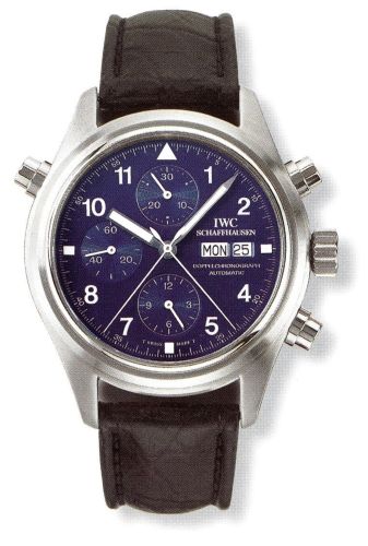 IWC Pilot's Watch Doppelchronograph Platinum / Blue / French IW3713-24