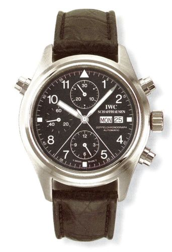 IWC Pilot's Watch Doppelchronograph Stainless Steel / Black / Spanish / Strap IW3713-25