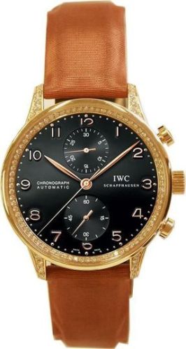 IWC Portugieser Chrono-Automatic Rose Gold / Black / Diamond IW3714-25