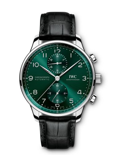 IWC Portugieser Chronograph Stainless Steel / Green IW3716-15