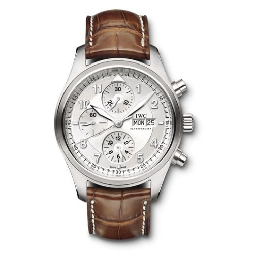 IWC Pilot's Watch Spitfire Chronograph Stainless Steel / Silver / Strap IW3717-02