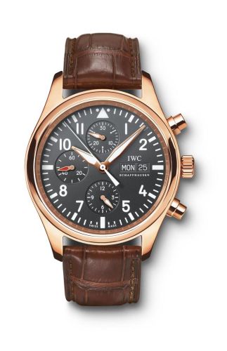 IWC Pilot's Watch Chronograph Rose Gold / Black / Strap IW3717-13