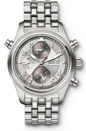 IWC Pilot's Watch Spitfire Double Chronograph Stainless Steel / Panda / Bracelet IW3718-05