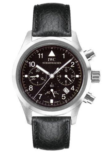 IWC Pilot's Watch Chronograph Mecaquartz Stainless Steel / Black / Strap IW3741-06