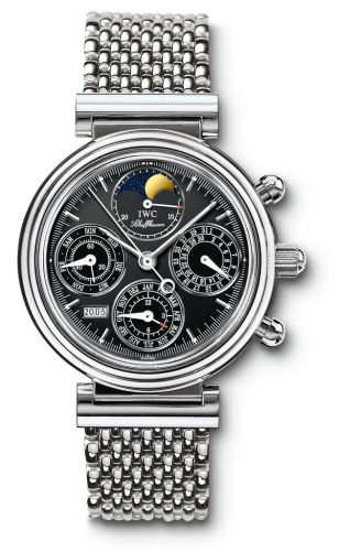 IWC Da Vinci Perpetual Stainless Steel / Black / German / Bracelet IW3750-32