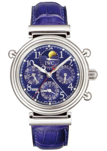 IWC Da Vinci Perpetual Rattrapante Platinum / Blue / Italian IW3754-06