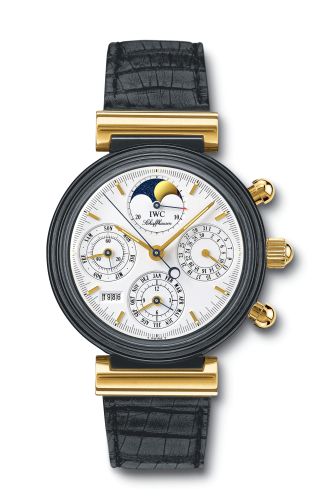 IWC Da Vinci Perpetual Black Ceramic / Yellow Gold / White / Italian IW3755-02