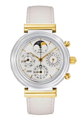 IWC Da Vinci Perpetual White Ceramic / Yellow Gold / White / Italian IW3755-06