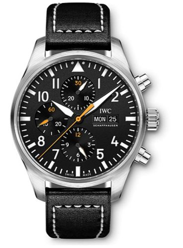 IWC Pilot's Watch Chronograph Stainless Steel / Black / Staffel 11 IW3777-27