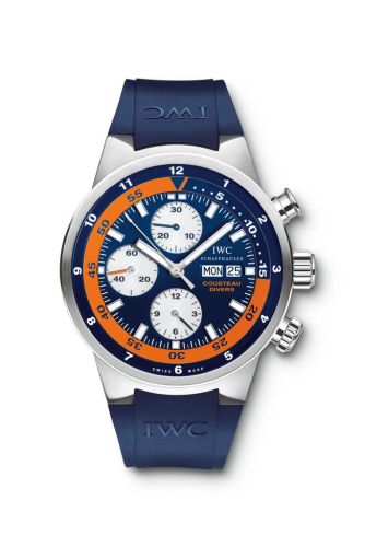 IWC Aquatimer Chronograph Stainless Steel / Blue / Rubber / Cousteau Divers 2007 IW3781-01