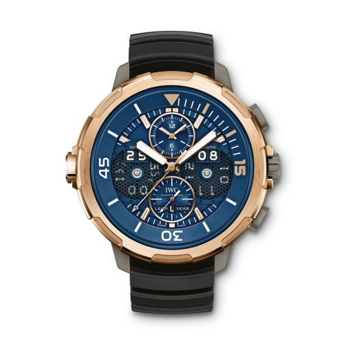 IWC Aquatimer Perpetual Calendar Digital Date-Month Titanium / Red Gold / Blue IW3794-02