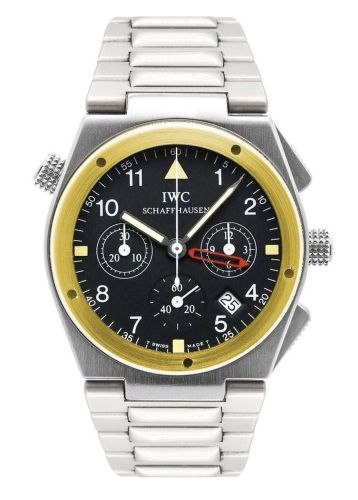 IWC Ingenieur Mecaquartz Chronograph Alarm Stainless Steel / Yellow Gold / Black / Bracelet IW3805-02