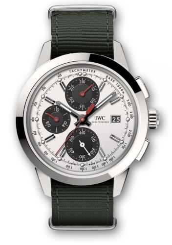 IWC Ingenieur Chronograph Custom Stainless Steel / Silver-Black-Red / NATO IW3808-CP