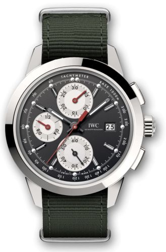 IWC Ingenieur Chronograph Custom Stainless Steel / Black-Silver-Red / NATO IW3808-DI