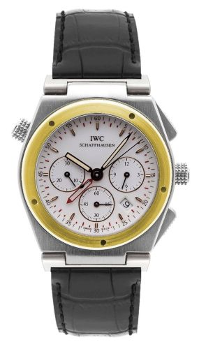 IWC Ingenieur Mecaquartz Chronograph Alarm Stainless Steel / Yellow Gold / White / Strap IW3815-04