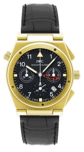 IWC Ingenieur Mecaquartz Chronograph Alarm Yellow Gold / Black / Strap IW3815-06