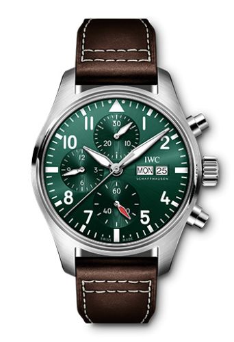 IWC Pilot's Watch Chronograph 41 Stainless Steel / Green IW3881-03