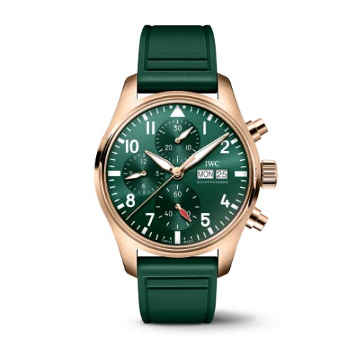 IWC Pilot's Watch Chronograph 41 Red Gold / Green IW3881-10